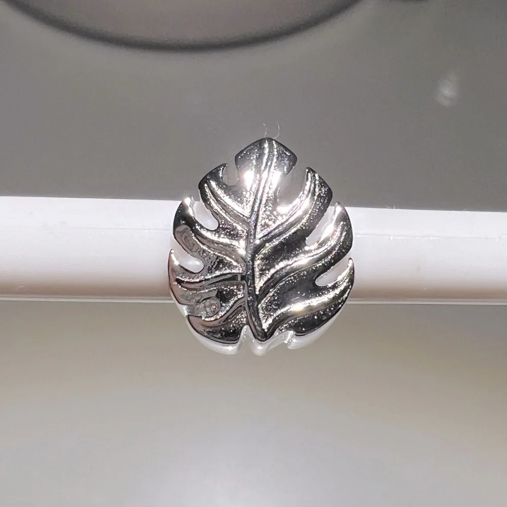 Monstera Leaf, European Charm for Bracelets S925